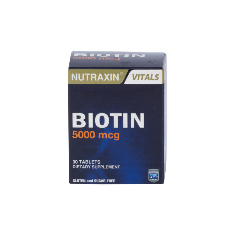 Фото Biotin 5000mcg Nutraxin, 30tablets 2