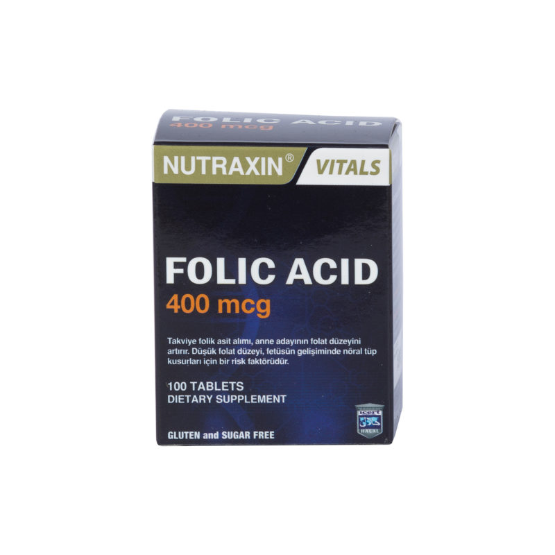 Фото Folic acid 400mcg Nutraxin, 100tablets 2