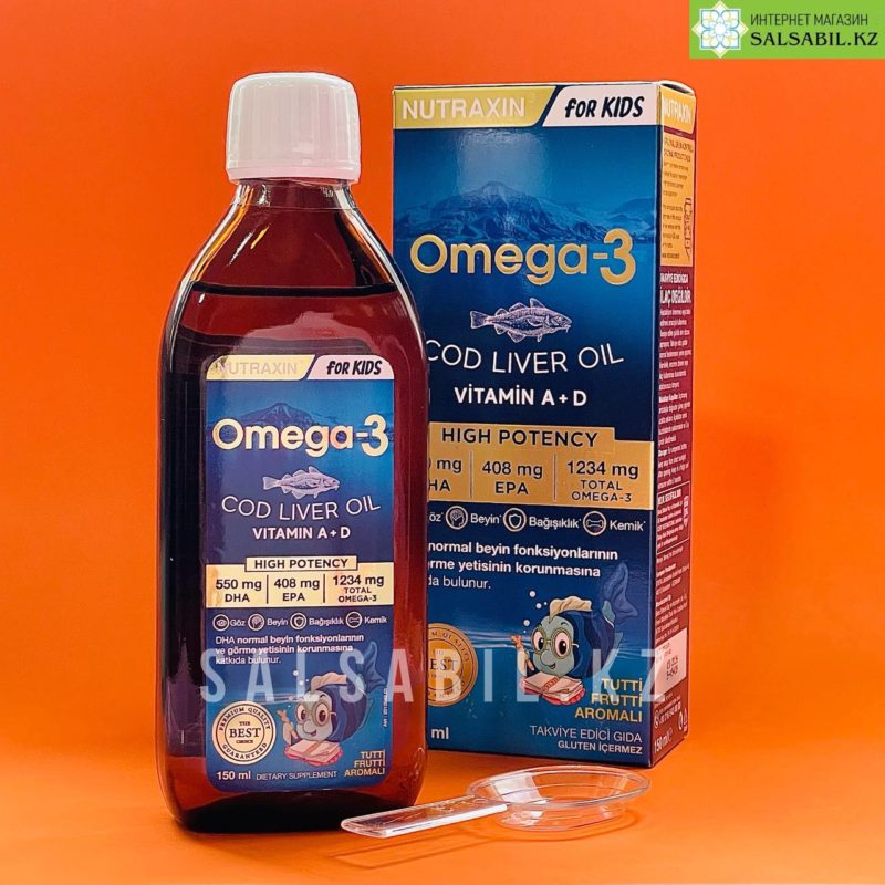 Nutraxin Omega-3 cod liver oil vitamin A+D 150 мл