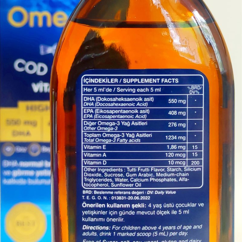 cod liver oil vitamin a+d Nutraxin omega-3 cod liver oil